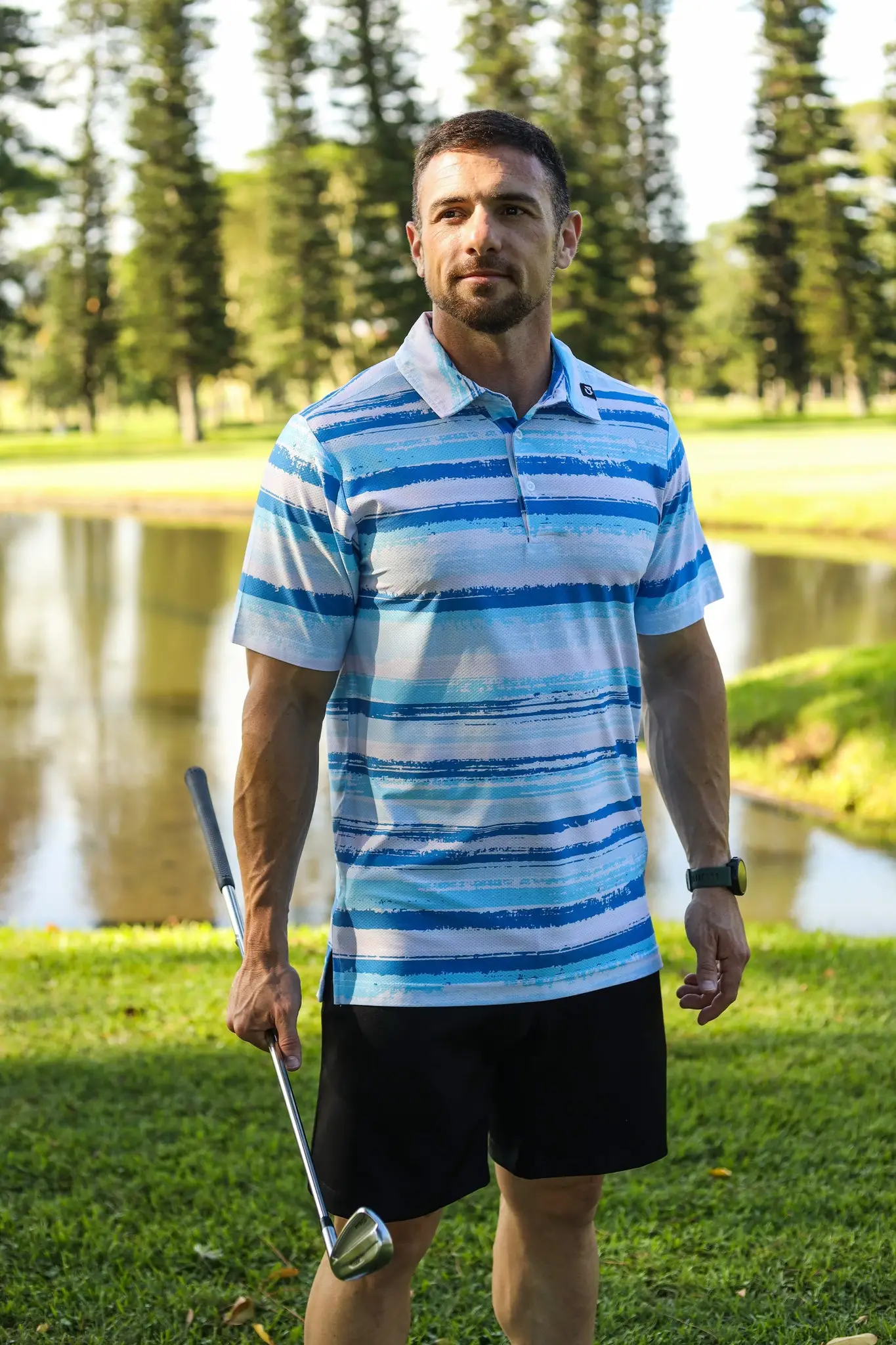 CA Airdry Golf Shirt | Horizon Lines - Image 3