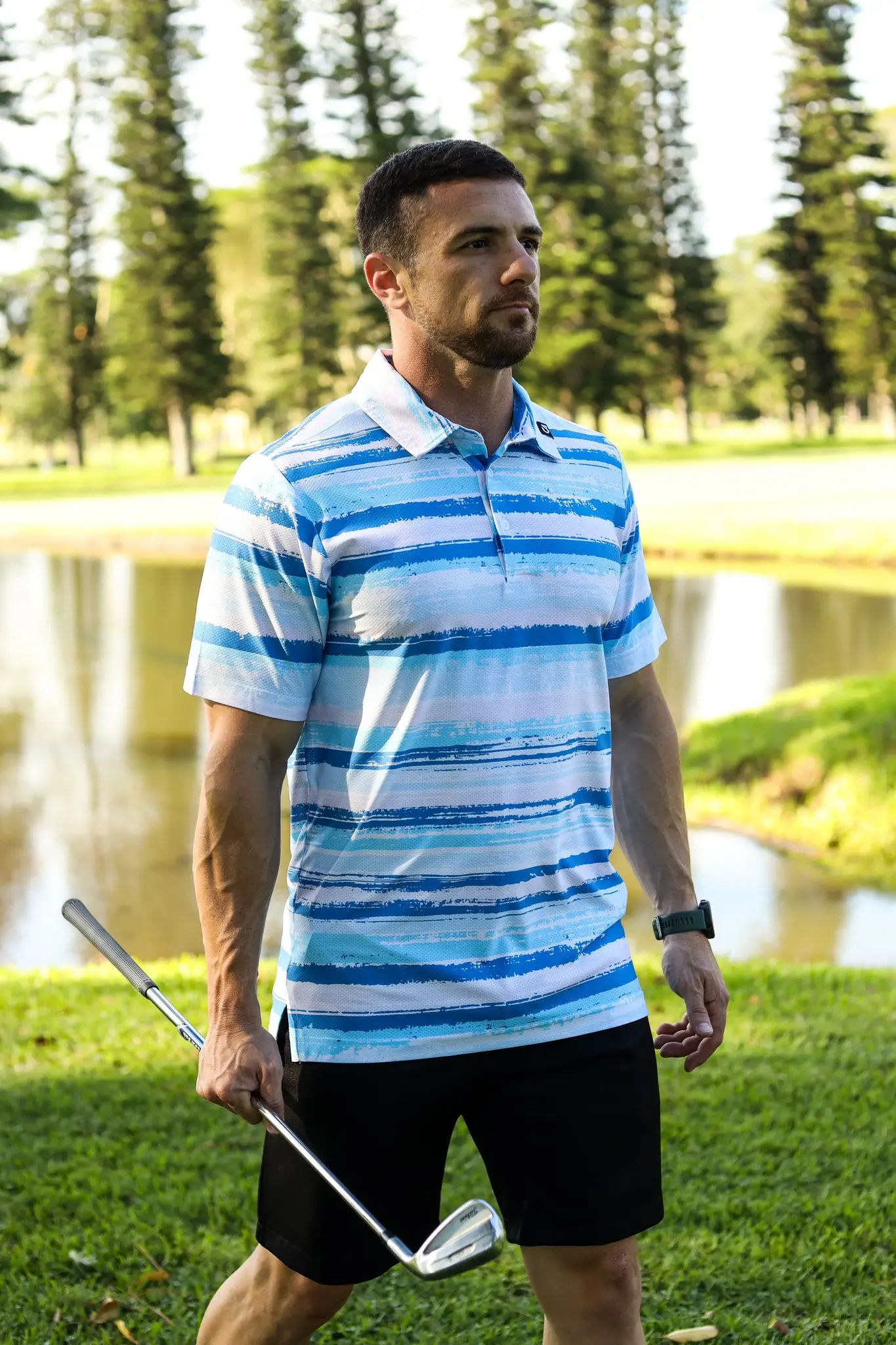 CA Airdry Golf Shirt | Horizon Lines - Image 4